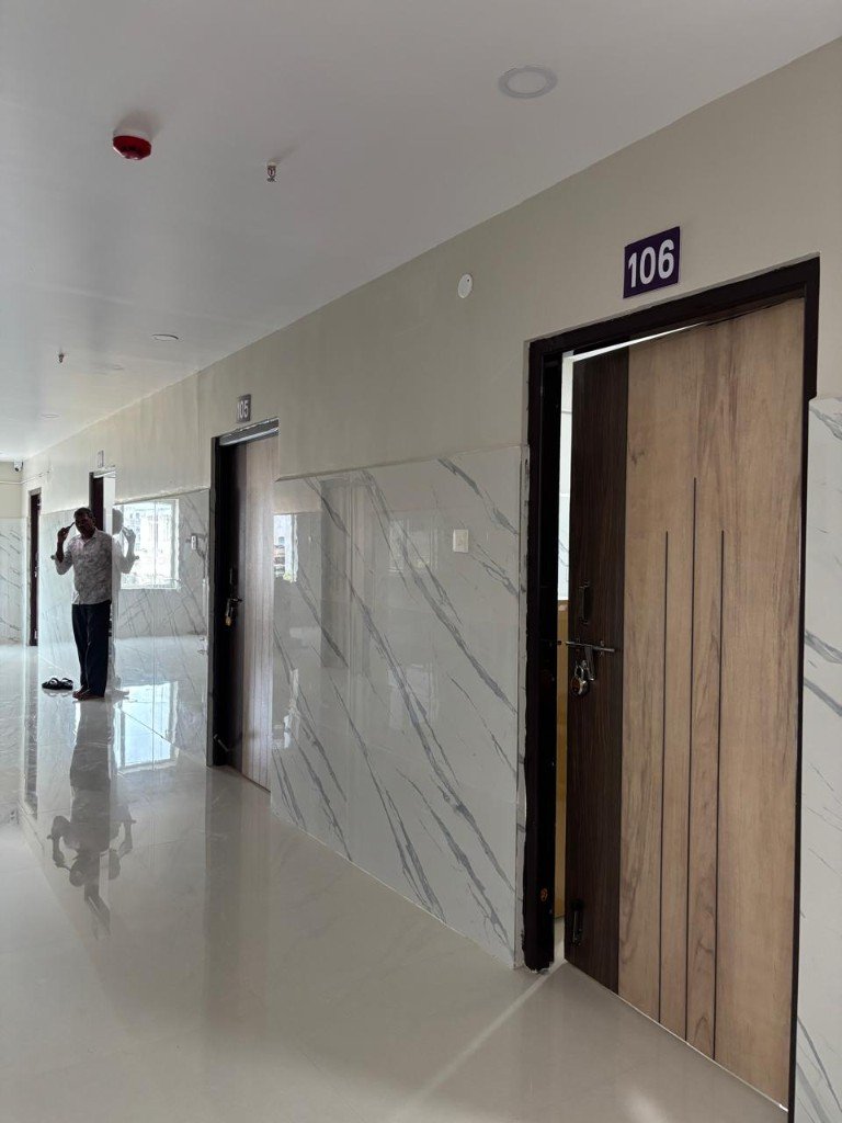 Patient room corridor